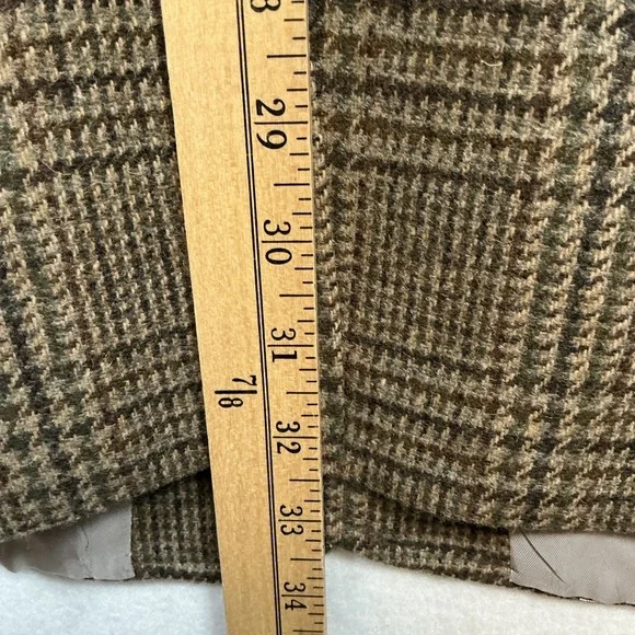 Vintage Lands‎ End Men's Houndstooth Wool Tweed Sport Coat Jacket 43 Long